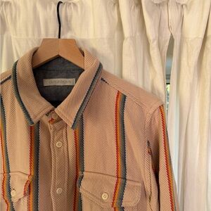 OUTERKNOWN Striped Button-Up Blanket Shirt